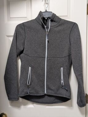 Stio Womens Sweetwater Fleece Jacket Abyss Heather Gray Full Zip Knit Size M
